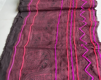 Tessuto di cotone batik Hmong, tessuto ricamato, tribù delle colline di Chiang Mai