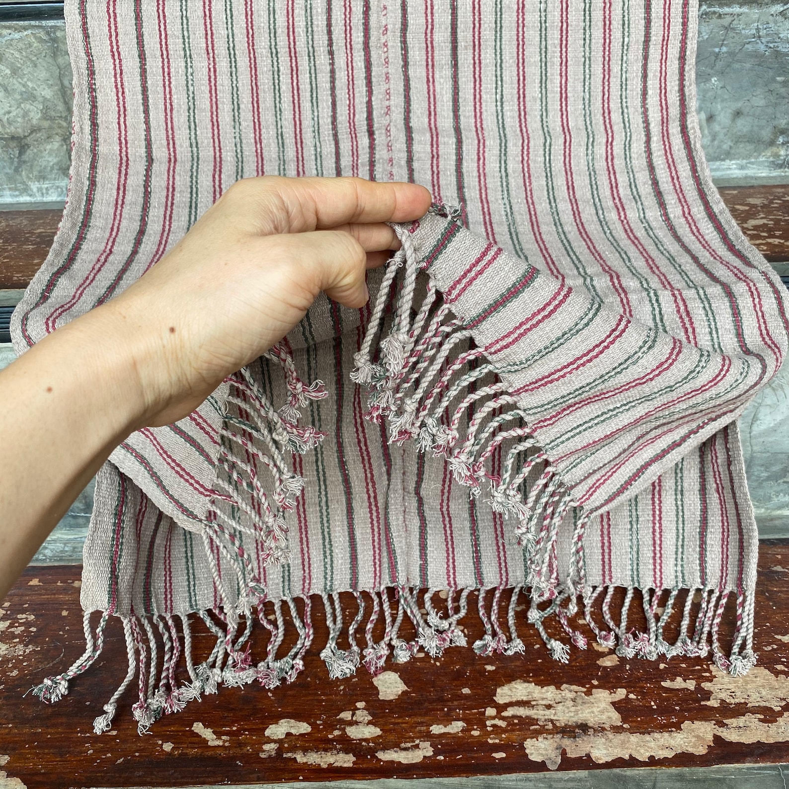 Karen Fabric 35x22not Included Fringehand Woven Etsy