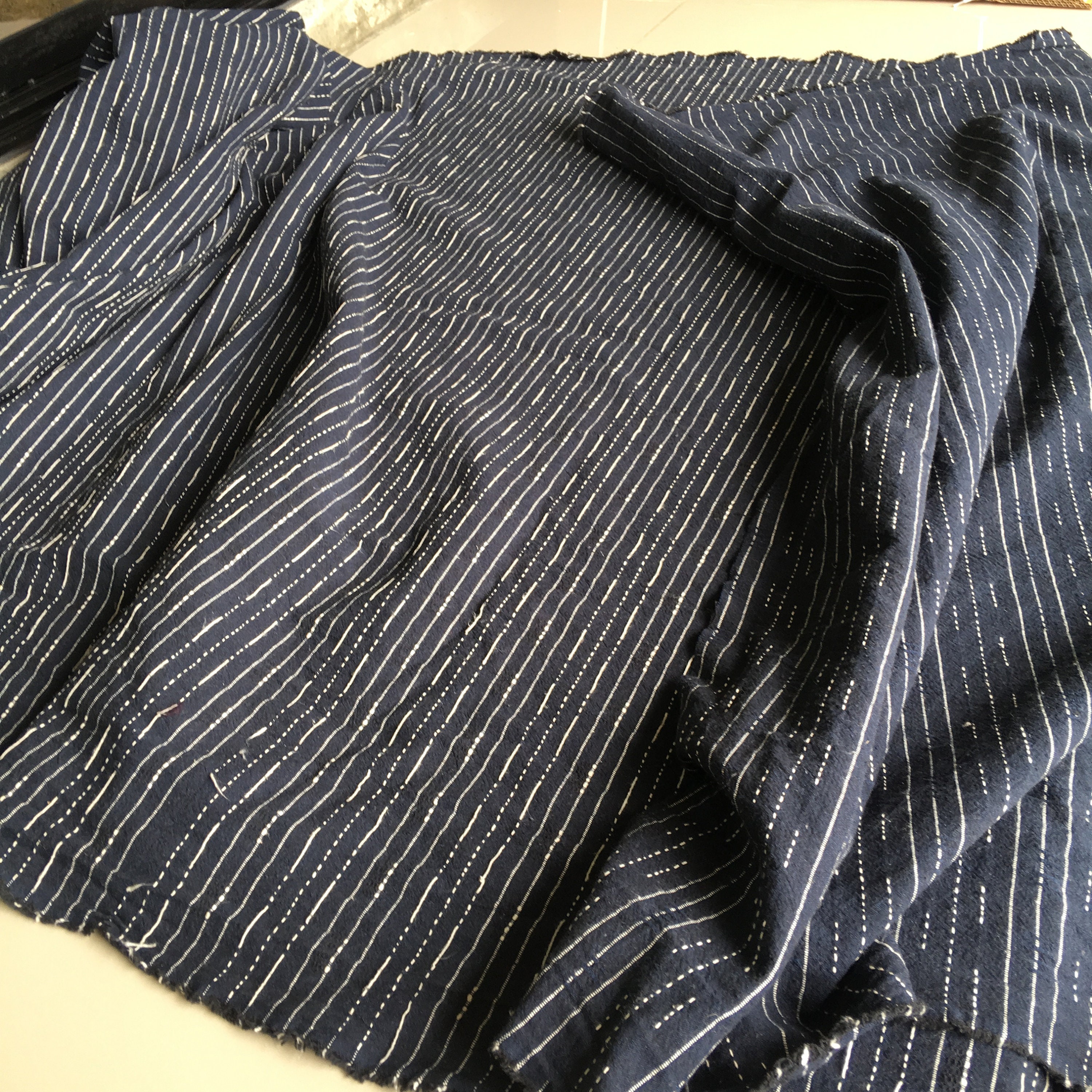 The Chiangmai native cotton fabric natural cotton dark blue | Etsy