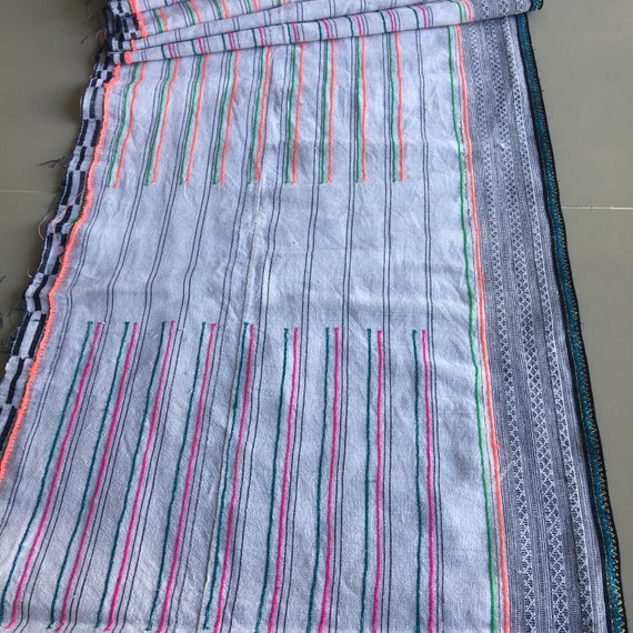 Tissu Hmong, tissu de chanvre tissé à à à la main Hmong Vintage chanvre, tissus tribu hill vintage avec broderie, etc, votre bricolage #1307 94cc14 Tissu Hmong, tissu de chanvre tissé à à à la main Hmong Vintage chanvre, tissus tribu hill vintage avec broderie, etc, votre bricolage #1307 94cc14
