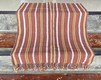 Handwoven Karen Tribal Textile, Soft Cotton Fabric (28"x23")