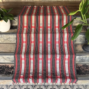 The Naga tribal fabric, Naga blanket ,Ethnic Naga hand loomed woven cotton throw stripe boho cotton textile ,Ethnic Naga textile,