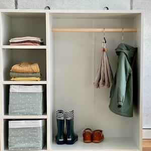 KraftKids Kleiderschrank für Kinder nach Montessori, weiß