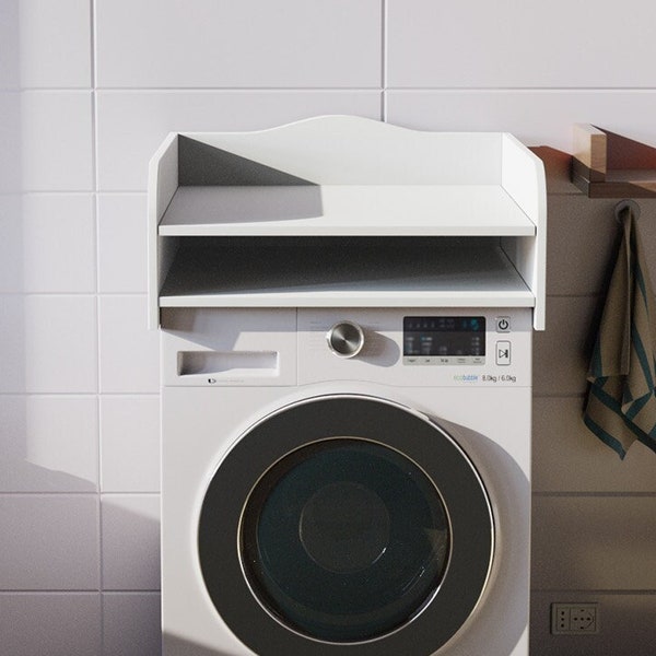 KraftKids Wickelaufsatz weiß für Waschmaschine oder Trocken mit doppelten Boden