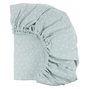KraftKids fitted sheet muslin mint dandelions (several variants)