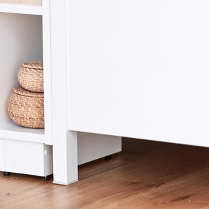 KraftKids storage shelf for changing table white suitable for HEMNES & IDANÄS chest of drawers image 4