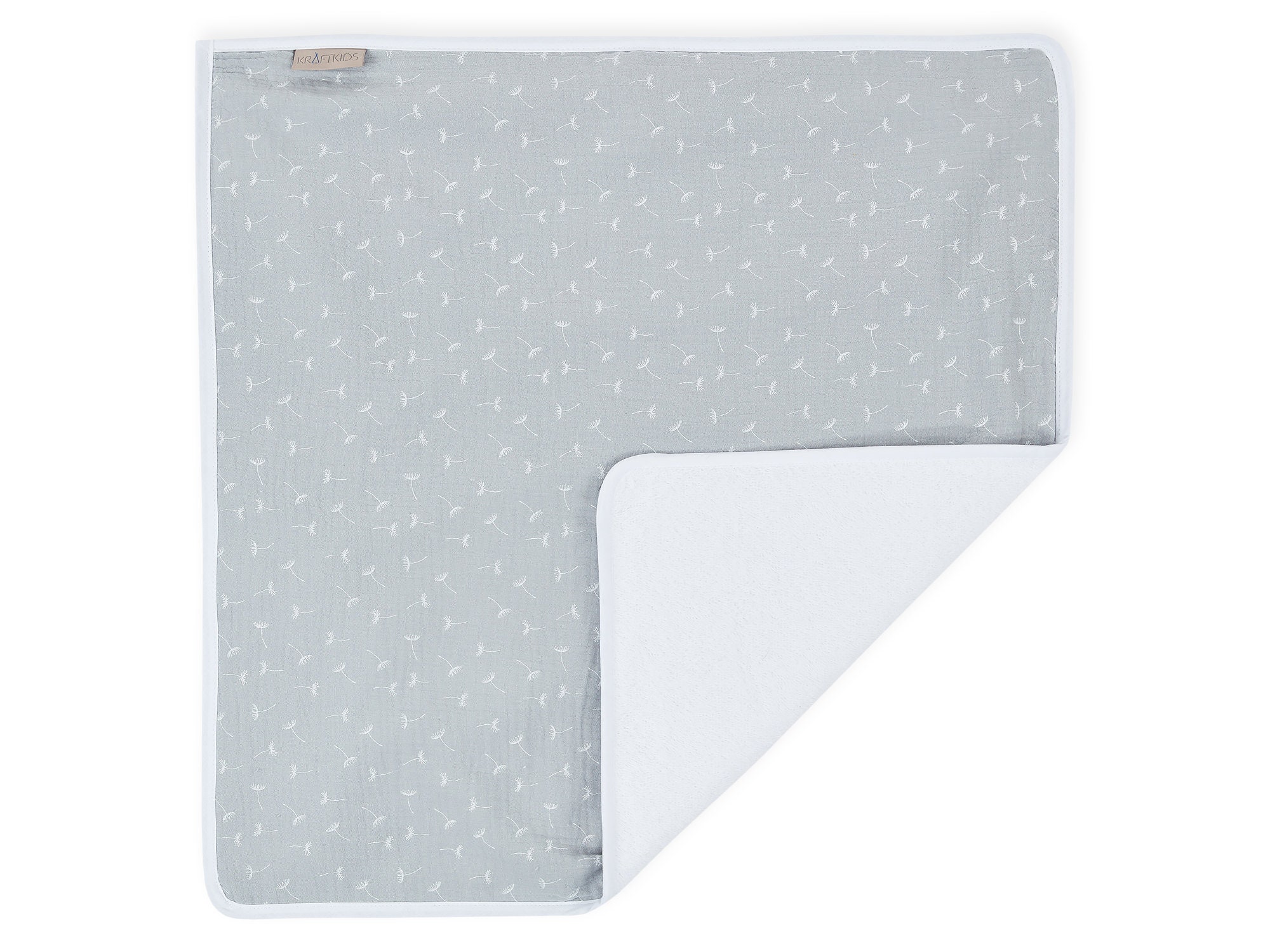 KraftKids Kinderwagenmuff Grau Pusteblumen - Handwärmer Für Buggy & Kinderwagen