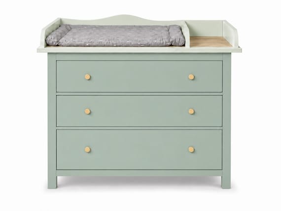 Kraftkids XXL Changing Table Attachment, Light Green, Extra Wide With Divider for Green HEMNES