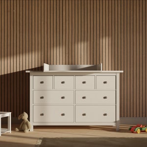 Wickelaufsatz weiß passend für breite Hemnes Kommode 160 cm mit Blende zdjęcie 2