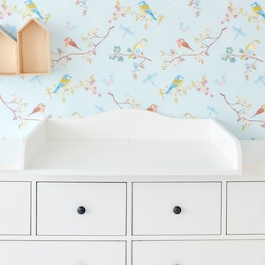 KraftKids Wickelaufsatz weiß passend für 160 cm breite HEMNES Kommode Blende zdjęcie 1