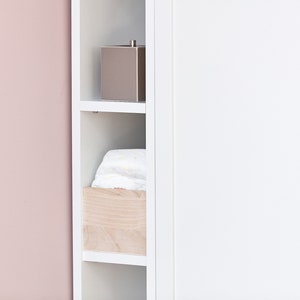 KraftKids storage shelf for changing table white suitable for HEMNES & IDANÄS chest of drawers image 3