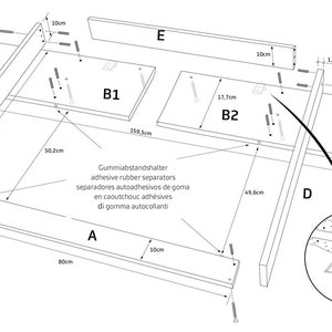 Accesorio cambiador blanco adecuado para cómoda Hemnes ancha de 160 cm con panel imagen 4