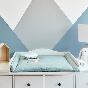 Mata do przewijania KraftKids muślinowa miętowa 75 x 70 cm (szer. x gł.), 60 x 70 cm (szer. x gł.), 78 x 78 cm (szer. x gł.), 85 x 75 cm (szer. x gł.)