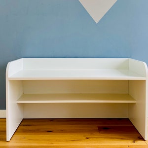 Bureau pour enfants KraftKids blanc avec étagère intermédiaire image 3