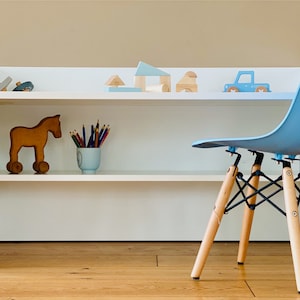 Bureau pour enfants KraftKids blanc avec étagère intermédiaire image 2