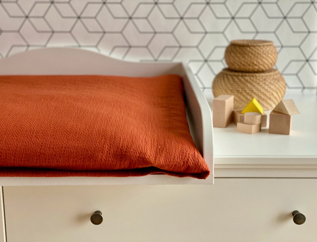 Kraftkids Cover for Changing Table Mat Double Crepe Red Autumn Red Etsy