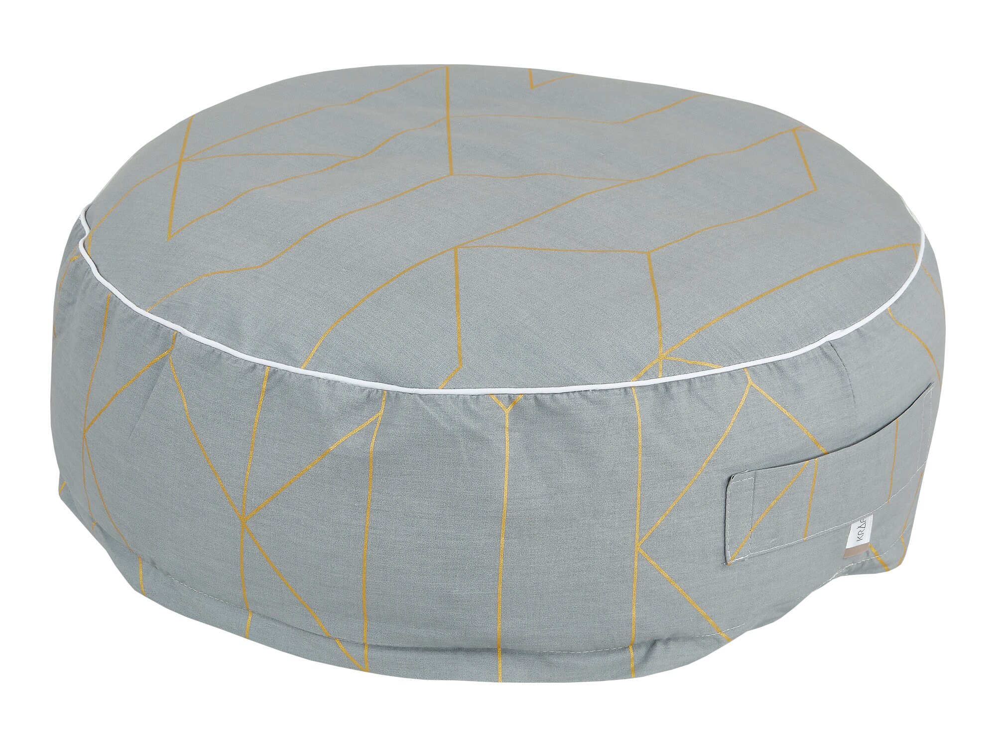 KraftKids seat puff seat cushion golden lines on grey Etsy