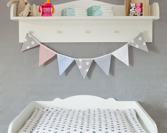 KraftKids white hanging shelf, wall shelf for changing table or dresser