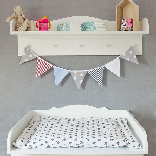 KraftKids hanging shelf white wall shelf for changing table chest of drawers