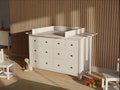 Changing table white suitable for wide Hemnes chest of drawers 160 cm with panel