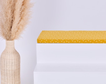 KraftKids Sitzauflage für Ikea STUVA/SMÅSTAD KALLAX Musselin gelb Pusteblumen