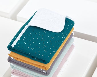 KraftKids changing mat muslin golden dots on petrol