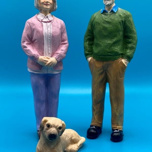 Grand Parents and Dog Figurines