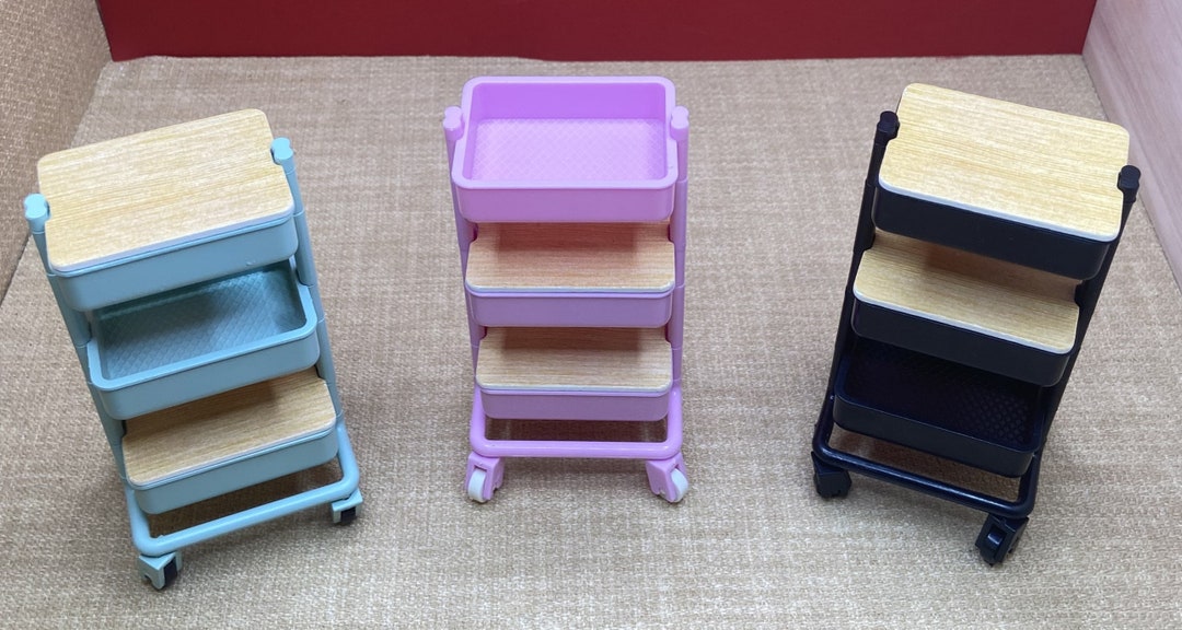 Three Tier Rolling Cart - Etsy