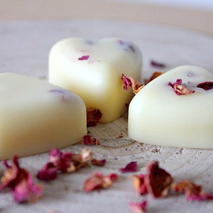 Hand Lotion Hearts / Solid Hand Lotion with aroma of Roses and Violets image 2