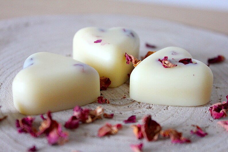 Hand Lotion Hearts / Solid Hand Lotion with aroma of Roses and Violets image 2