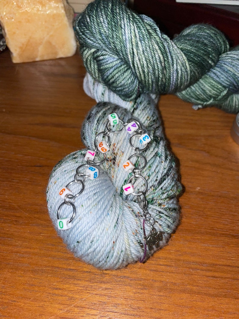 Knitting Row Counter Chain Numbered Chain Row Counter With Etsy