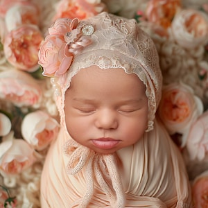 Newborn Photography Digital Backdrop Series: Soft Pink Florals
