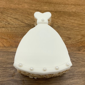 Bridal Gown/Wedding Dress Rice Crispie Treats (12) - Wedding, Bridal Shower, Favor