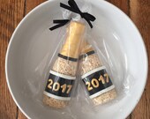 Champagne Bottle Crispie Treats (12) - Celebration, Wedding, Birthday, Favor