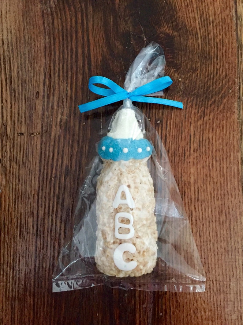 Baby Bottle Rice Crispie Treats 12 Baby Shower New Baby Etsy