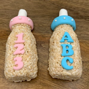 Baby Bottle Rice Crispie Treats (12) - Baby Shower, New Baby