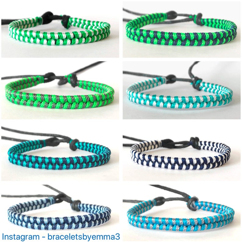 New Handmade Braided Surfer Friendship Bracelet Unisex Mixed Etsy UK