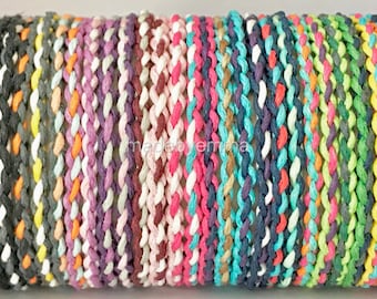 New braided surfer friendship bracelet / anklet unisex mixed colours handmade, Stacking bracelet, Boho, Wristband, String bracelet, anklet
