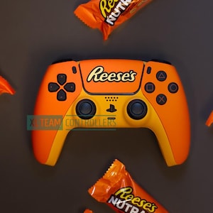 Anpassad Reese's Chokladtema PlayStation 5 PS5 DualSense trådlös handkontroll