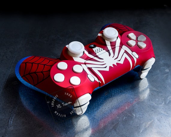 Custom Spiderman Themed Playstation 5 PS5 Dualsense Wireless