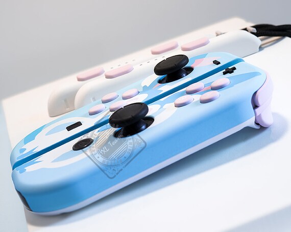 Custom Pokemon Shiny Sylveon Themed Nintendo Switch Joy-con Joycon