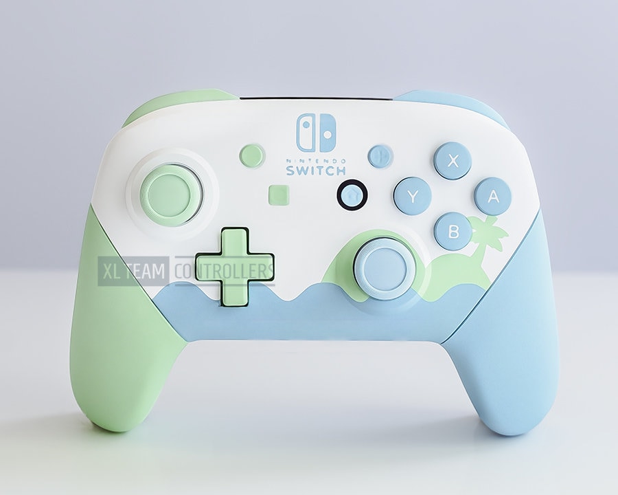 Custom Painted Animal Crossing New Horizons ACNH Themed Nintendo Switch Pro Controller Etsy