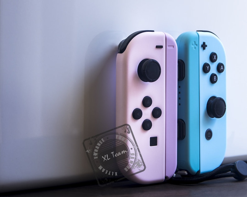 Custom Pastel Pink and Blue Nintendo Switch JoyCon JoyCon Etsy