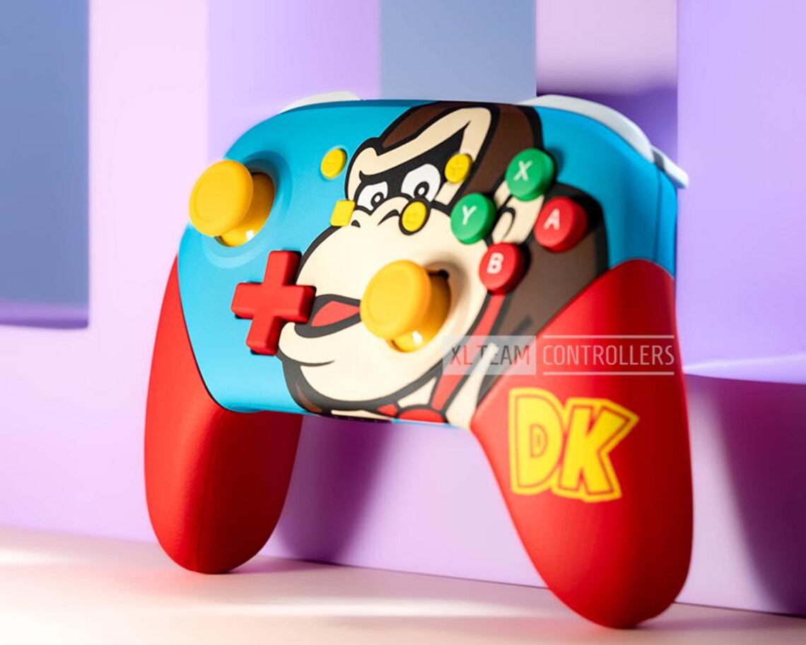 Switch Controller Donkey Custom Nintendo Switch Controller Donkey Kong Themed Painted Wireless ...