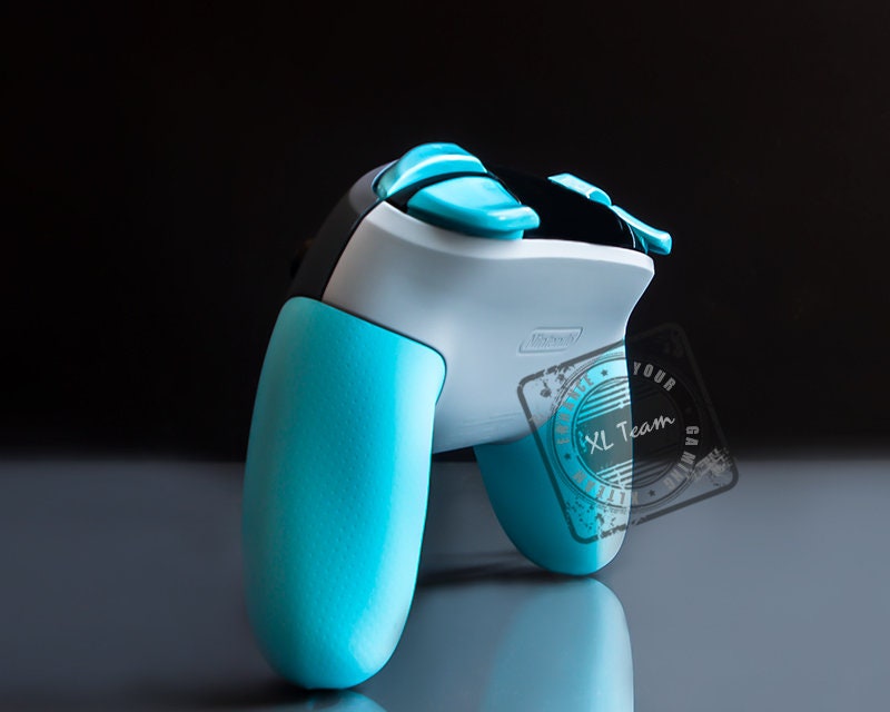 Custom Gray and Cyan Aqua Blue Nintendo Switch Pro Controller - Etsy