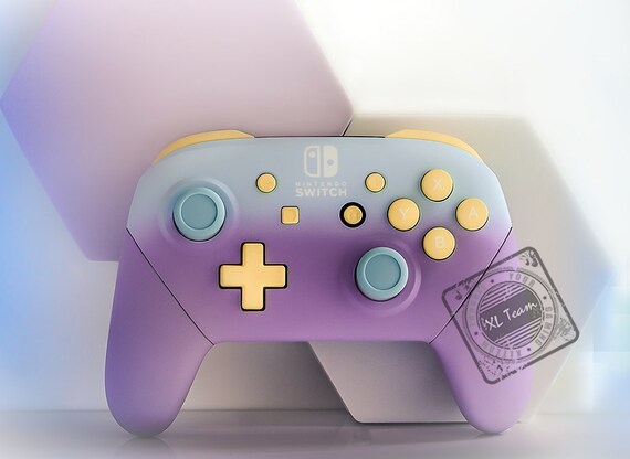 Custom Pastel Purple and Blue Nintendo Switch Joy-con Joycon Controllers 