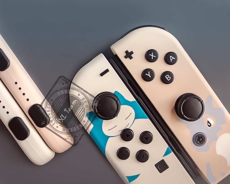 Custom Pokemon Snorlax and Cubone Themed Nintendo Switch Joy-con Joycon ...