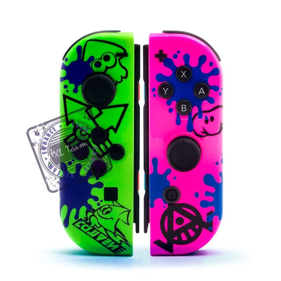 Joy-con Ink Nintendo Switch Joycon Custom Themed - 2 Etsy Splatoon Controllers