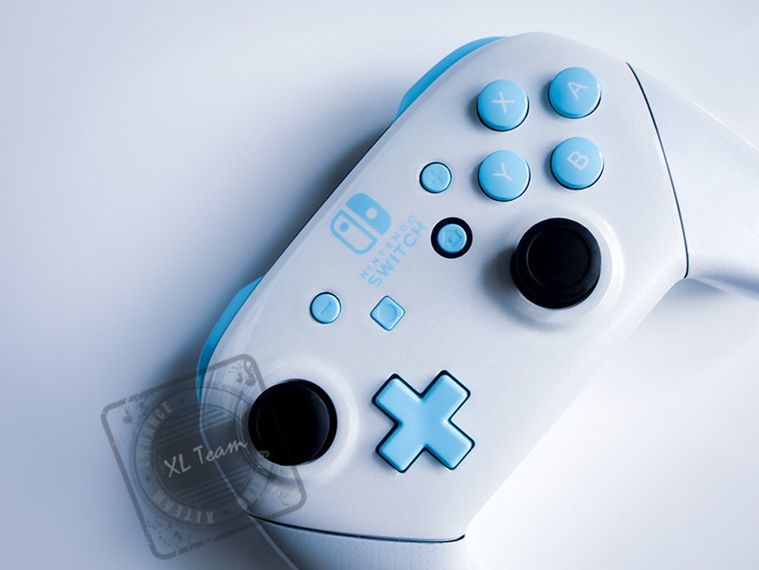 Custom Pearl White and Pastel Blue or Pink Nintendo Switch Pro