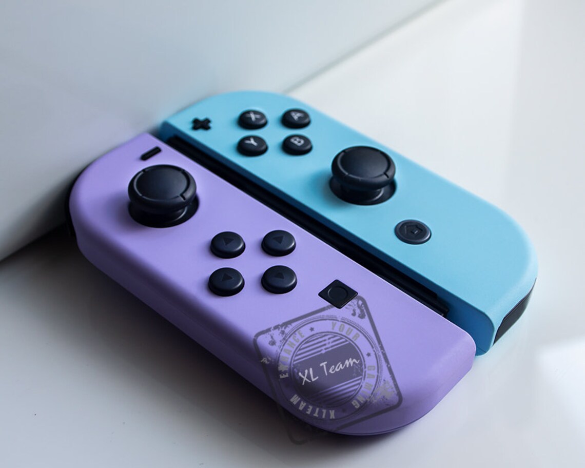 Custom Pastel Purple y Blue Nintendo Switch JoyCon JoyCon Etsy